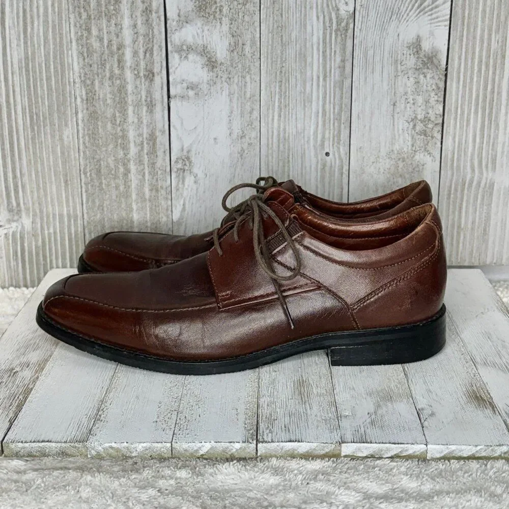 Johnston & Murphy Brown Leather Oxford Shoes Size 10 M